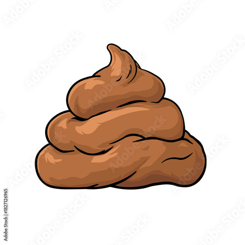 Illustration of a poop pile without background.