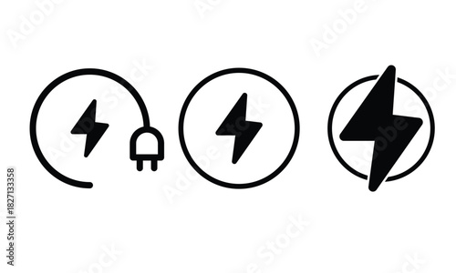 Charging point icon. Electric plug symbol vector.