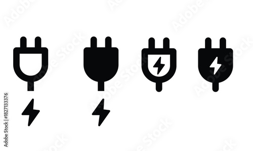Charging point icon. Electric plug symbol vector.