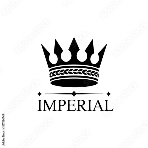 A bold imperial crown emblem signifying power and legacy in classic elegance minimalist design and