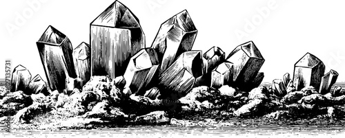 Intricate engraved crystal border design for decorative use