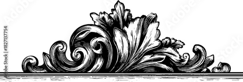 Ornate vintage border design for decorative projects and crafts