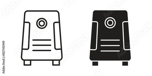 Air purifier icons design, logo. Symbol illustration set
