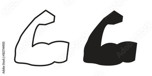 Arm icons design, logo. Symbol illustration set