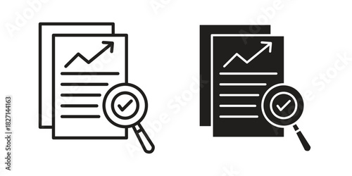 Auditors icons design, logo. Symbol illustration set