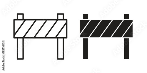 Barrier icons design, logo. Symbol illustration set