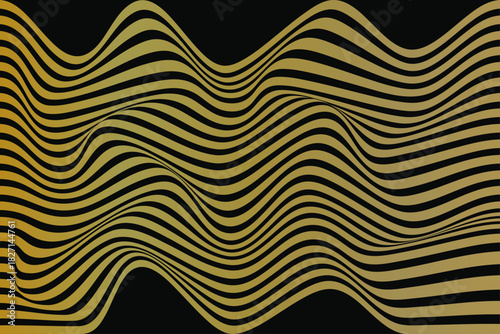 Abstract wave golden background