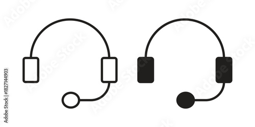 Callcenter icons design, logo. Symbol illustration set