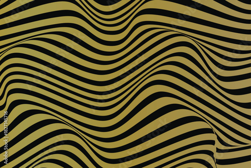 Abstract wave golden background