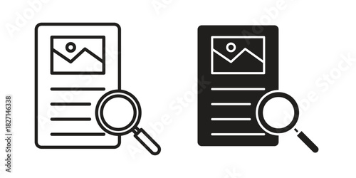 Content icons design, logo. Symbol illustration set