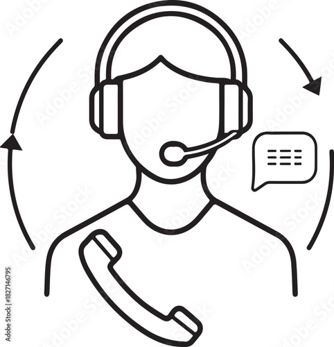 Customer service set of web icons in line style. Help and support. Support and service icons for web and mobile app. Online help, assistance, customer, 24 hrs, service and more. 
