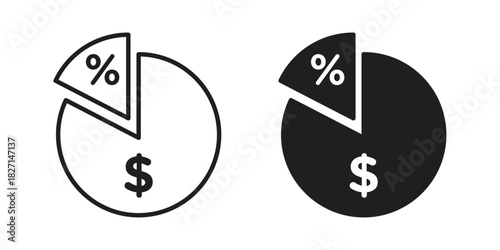 Dividend yield icons design, logo. Symbol illustration set