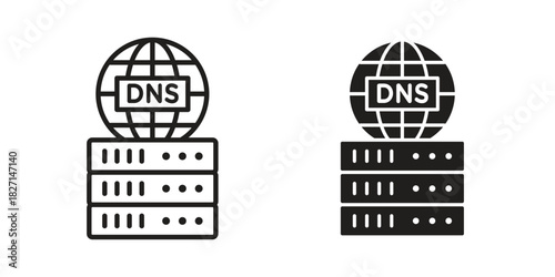 DNS icons design, logo. Symbol illustration set