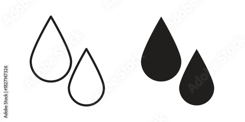 Drop icons design, logo. Symbol illustration set