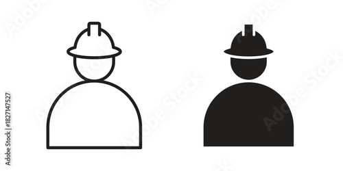 Engineer icons design, logo. Symbol illustration set