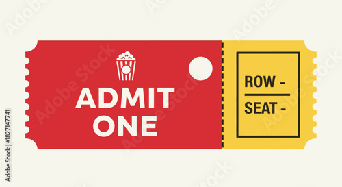 Admit One Ticket For Entertainment Events.