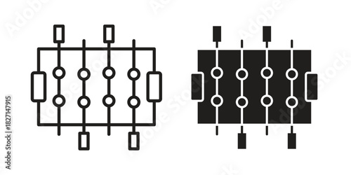 Foosball icons design, logo. Symbol illustration set