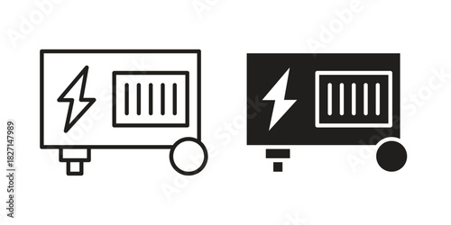 Generator icons design, logo. Symbol illustration set
