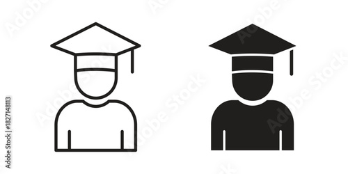 Graduated icons design, logo. Symbol illustration set