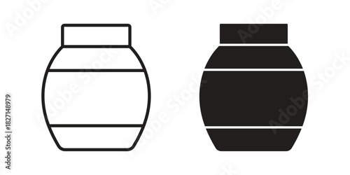 Jar icons design, logo. Symbol illustration set