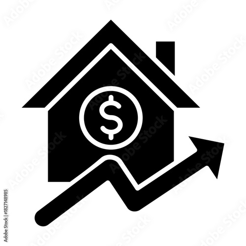 Price Increase Glyph Icon