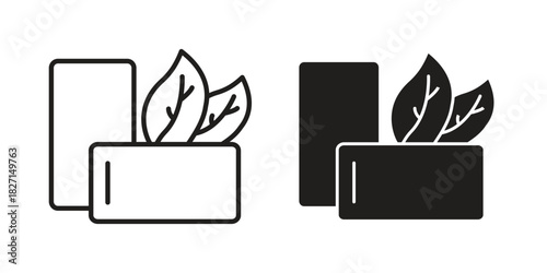 Mint gum icons design, logo. Symbol illustration set