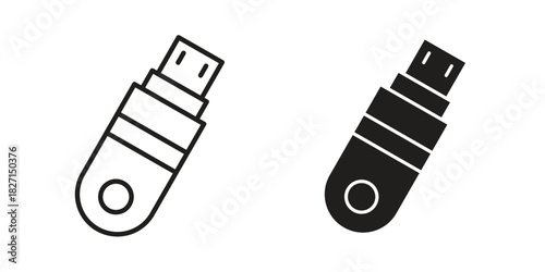 Pendrive icons design, logo. Symbol illustration set