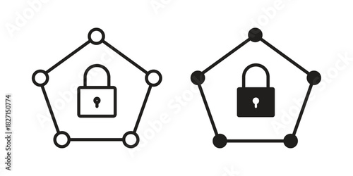 Private network icons design, logo. Symbol illustration set