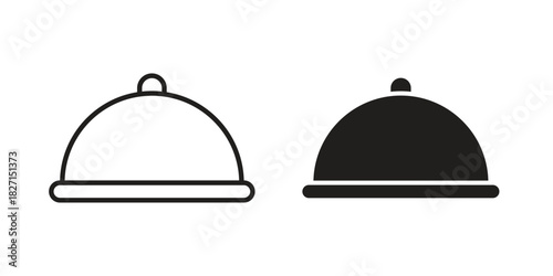 Restaurant Tray icons design, logo. Symbol illustration set
