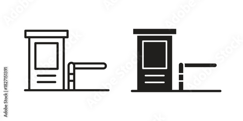 Road toll icons design, logo. Symbol illustration set