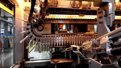 Automated PET plastic bottle blow molding machine