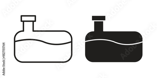 Sewerage tank icons design, logo. Symbol illustration set