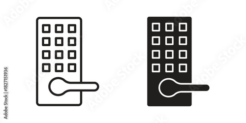 Smart lock icons design, logo. Symbol illustration set