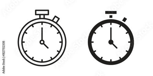 Stopwatch icons design, logo. Symbol illustration set