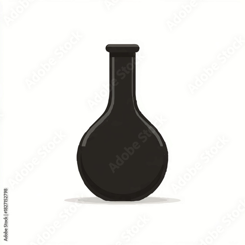 Erlenmeyer Flask Contains Dark Liquid

