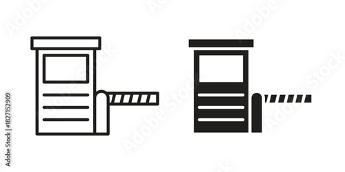 Toll road icons design, logo. Symbol illustration set