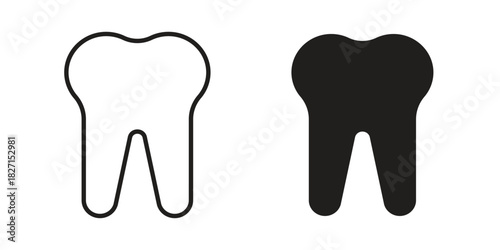 Tooth icons design, logo. Symbol illustration set