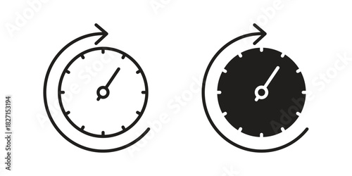 Uptime and downtime icons design, logo. Symbol illustration set