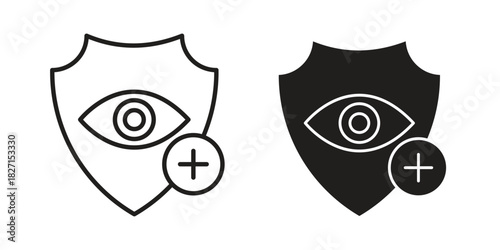 Vision insurance icons design, logo. Symbol illustration set