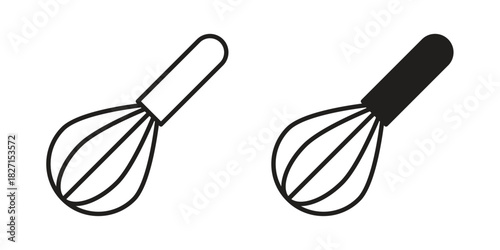 Whisk icons design, logo. Symbol illustration set