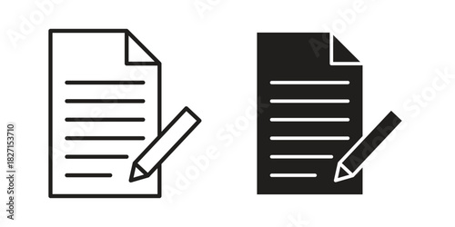 Write icons design, logo. Symbol illustration set