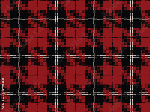 Royal Stewart tartan plaid seamless pattern, red black yellow white traditional Scottish check plaid seamless background. A timeless heritage-style pattern for apparel, home decor and crafting