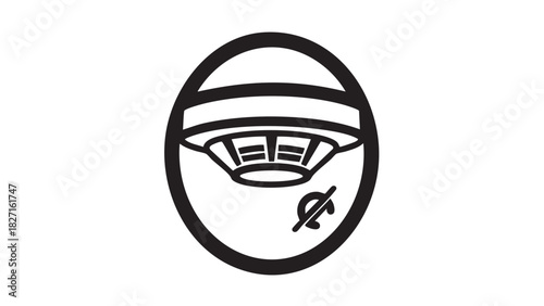 Smoke Detector Icon Fire Safety and Prevention Symbol