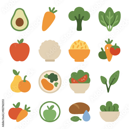 Delicious Assortment of Food: A vibrant collection of fresh, wholesome food items, featuring a rainbow of fruits, vegetables, and ingredients, creating a visual feast for culinary enthusiasts.