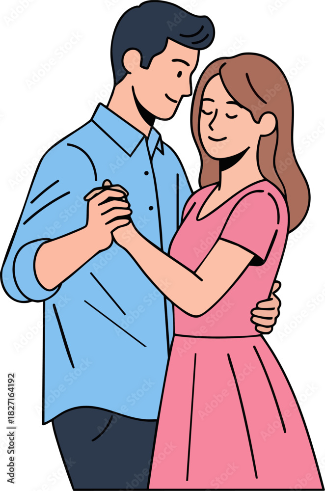 Obraz premium Happy Couple Dancing Together