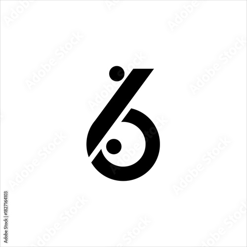 The six percent number logo design is simple and unusual.