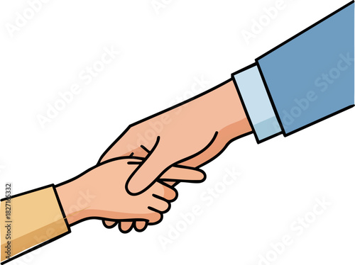 Helping Hands Adult and Child Holding Together