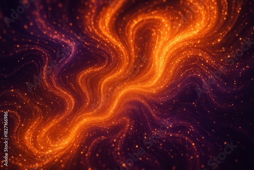 Colorful, swirling pattern of orange and purple sparks. The image is abstract and has a dreamy, otherworldly feel to it