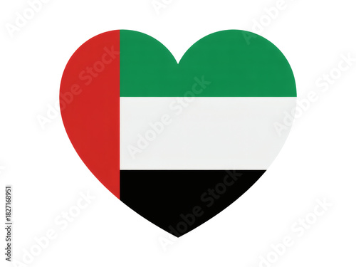 Show your Emirati pride with this patriotic heart featuring the UAE flag, perfect for national celebrations and cultural events Free Download Show your Emirati pride with this patriotic heart featuring the UAE flag, perfect for national celebrations and cultural events - GFXLoad