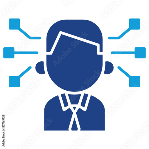 Professional Network Dual Tone Icon Element For Design